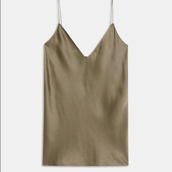 Theory Cargo Hammered Viscose Easy Slip Tank Top/Cami - Picture 2 of 7